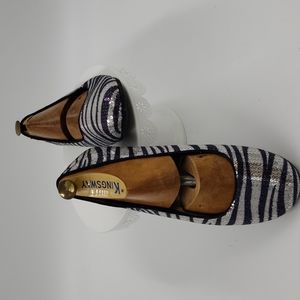 Mossimo Supply Co. Glittery Sequin Zebra Flats Size 9